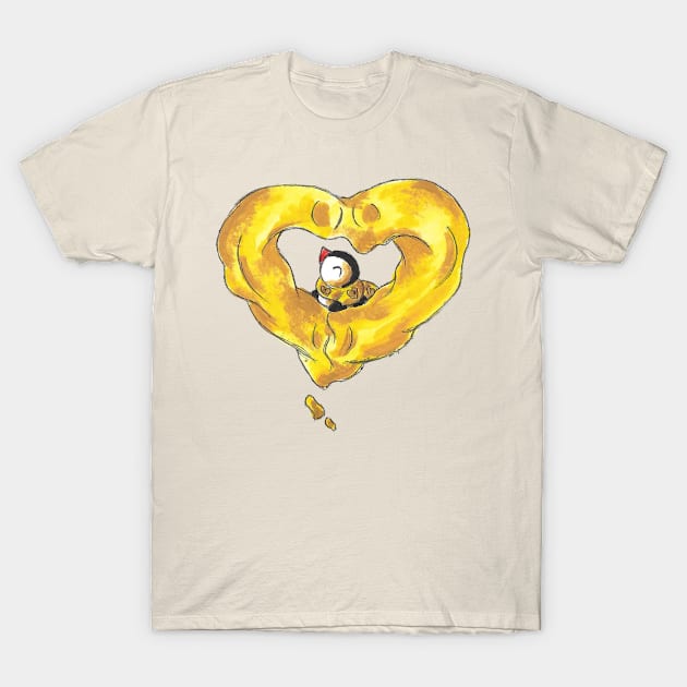 Gooey Cheesy Valentine T-Shirt by KristenOKeefeArt